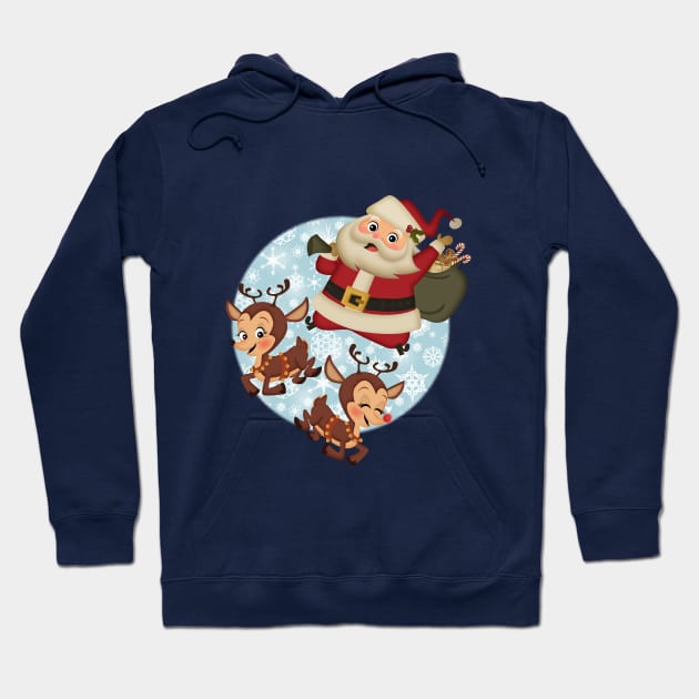 santa's on his way Hoodie by richhwalsh